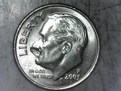2003 p dime struck thru obverse - Image 1 of 3
