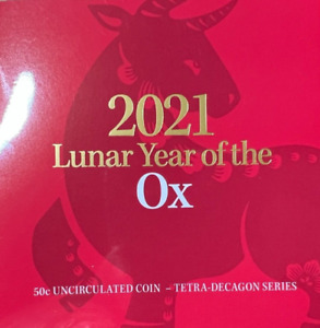 AUSTRALIA 2021-LUNAR YEAR OF THE OX 50C UNCIRCULATED COIN