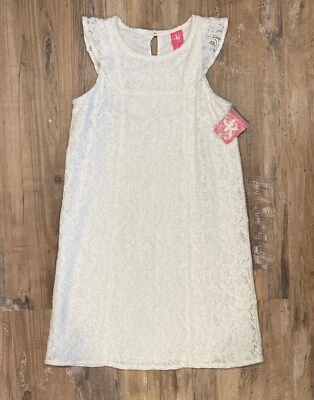 Girls White Lace Dress. Size Large NWT - Image 1 of 4
