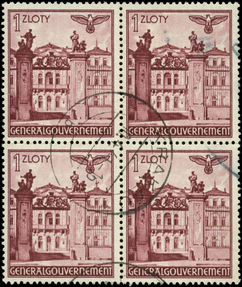 Poland Scott #N71 Block of 4 German Occupation Used - Image 1 of 1