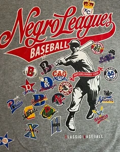 Negro League Baseball Legends T-Shirt 90s Men’s Size Large USA Made Gray Cotton - Picture 1 of 8