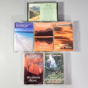 Nature Quest Relax Sounds Wilderness Ocean Mountain Rain Forest 6 Cassette Lot - Bild 1 von 15
