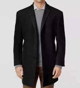 $395 Chaqueta Abrigo Calvin Klein Para Hombre Negro Prosper Mezcla de Lana X-Fit Talla 40R - Imagen 1 de 3