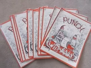 JOB LOT OF 10 VINTAGE PUNCH MAGAZINES 1954 & 1955 HUMOUR CARTOONS - Picture 1 of 6