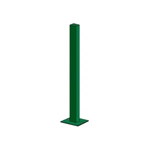 BUD - 1 PZ Palo quadro plastificato 60x40 con piastra per recinzione modulare - Foto 1 di 2