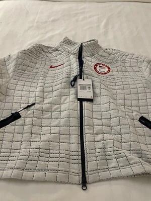 NUEVO CON ETIQUETAS Nike Talla XS Equipo EE. UU. Chaqueta Paralímpica Therma Media Blanca Mujer DJ5247 121 Foto 1 de 4