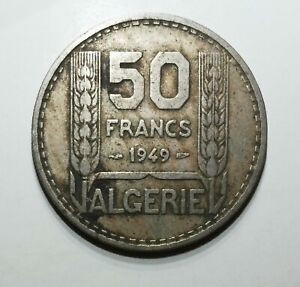 Monnaie, Algérie Française French Algeria Colonie 50 francs 1949 KM#92   cc148