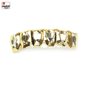 Herren Hip Hop vergoldeter Schliff zweifarbig unten Grillz Zähne S051-C3 - Bild 1 von 4