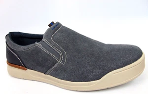 Nunn Bush Mens Kore Tour Canvas Plain Toe Slip-on Sneaker Loafer Size 10.5 Blue - Picture 1 of 12