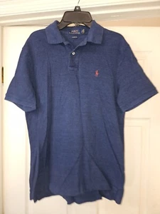 CAMISA POLO HOMBRE RALPH LAUREN AZUL ROJO CABALLO LOGO TALLA PEQUEÑA - Imagen 1 de 2