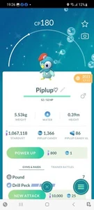 Pokemon Go glänzende Piplup Lucas rote Mütze - Bild 1 von 2