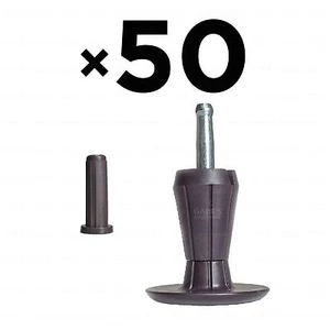 JUEGO DE 50, PREMIUM Núcleo de Acero Dos Partes Vástago Desliza Marco de Cama Pies e Insertos - Imagen 1 de 1