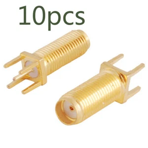 10er Pack SMA Buchse Schott Durchsteckloch PCB 0,200" Lötverbinder + 15mm Schrauben - Bild 1 von 6