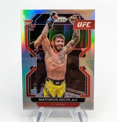 Matheus Nicolau 2022 Panini Prizm UFC True Silver Holo SP RC #168 Flyweight - Image 1 of 2