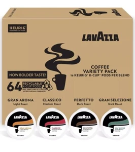 Lavazza Coffee K-Cup Pods Variety Pack 64 Count for Keurig Single-Serve Ex 12/25 - Picture 1 of 15