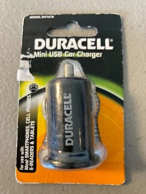 Novo Carregador de Carro DURACELL Mini USB DU1618 Para Celulares Smart Phones Tablets E-Reader - Imagem 1 de 3