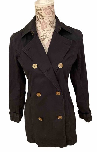 Michael Michael Kors trench nero doppiopetto donna taglia extra small