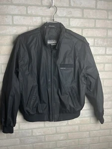 Men's Members Only Black Coat/Jacket Pockets Sz L vintage - Picture 1 of 15