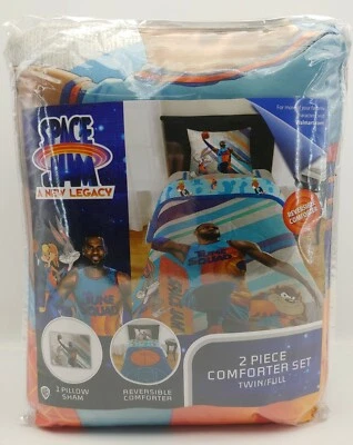 Space Jam 2 Piece Twin/Full LeBron Reversible Comforter & Pillow Sham Set NL444U - Image 1 of 4