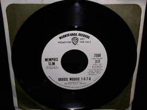 Memphis Slim vinyl 45:Boogie Woogie 1 9 7 0/Chicago Seven~WB wlp 7500, NM - Picture 1 of 2