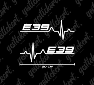 2x 20 cm E39 Herzschlag Aufkleber für BMW 5er M5 Tuning Sticker Decal Heartbeat - Bild 1 von 1