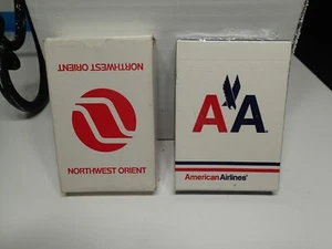 2 Sets of playing cards Opened Norhwest Orient and Sealed AA Made in USA Airline - Picture 1 of 2