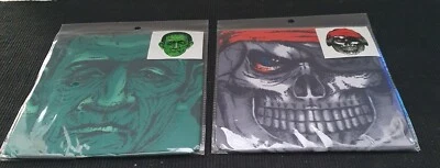 Skeleton Pirate Mask Full Head Sock Halloween Fancy Dress Costume - Image 1 of 4