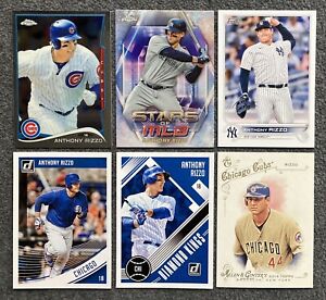 ANTHONY RIZZO 2014-2023 Baseball Card Lot! 6x Cards Cubs Yankees Topps Chrome