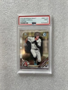 2019 Bowman Draft Chrome 1st Corbin Carroll #BDC-125 PSA 9 DBacks Rookie Mint - Picture 1 of 2