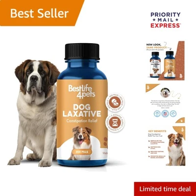 400 Natural Dog Laxative Pills - Gentle Constipation Relief for All Dogs - Image 1 of 4