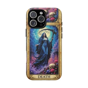 Grim Reaper Tarot Card Phone Case iphone 11-16 Samsung S20-S25 Death Card - Picture 1 of 223