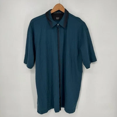 Camisa Nike Tiger Woods Collection Para Hombre 2XL XXL Azul Abotonada Rendimiento de Golf Foto 1 de 4