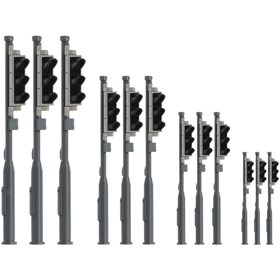 3-pack Model Train Traffic Light LED 3V 3-lights Road Sign for Park Train - Image 1 of 1