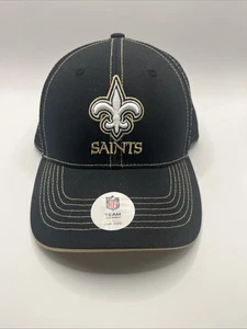 New Orleans Saints Hat Cap NFL Team Headwear Mesh Adjustable Strap Cap OSFA NWT - Picture 1 of 4