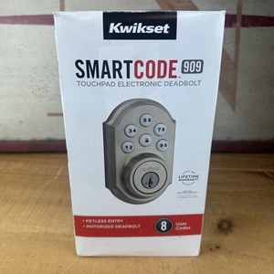 Kwikset SmartCode 909 Touchpad Electronic Deadbolt Satin Nickel - Picture 1 of 16
