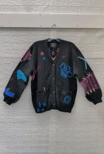New Stitch Spring Women's Jin Blue Chaos Cardigan Sz XL - Picture 1 of 10