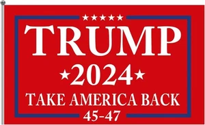 Donald Trump for 2024 President Election Flag,3 * 5 FT Take America Back Red - Picture 1 of 7