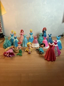 Disney Princess Magic Clip 15+ Pc Dolls With Dresses, Other Pieces #H293 - Picture 1 of 15