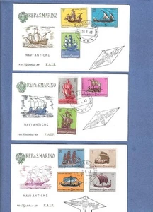 SAN MARINO - 1963 THREE SAILING SHIPS FDC - N738 - Picture 1 of 1
