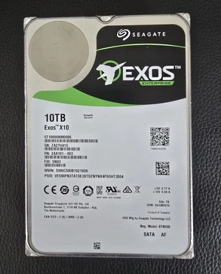 SEAGATE Enterprise 10TB Exos X10 256MB SATA 3.5'' 6Gb/s Hard Drive Brand New - Image 1 of 2