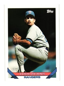 1993 Topps #279 Todd Burns Texas Rangers - Picture 1 of 2