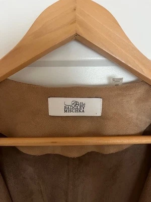 Abrigo largo de gamuza Badgley Mischka Foto 1 de 4