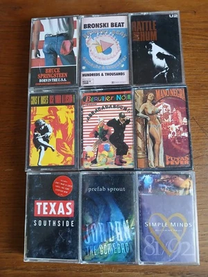Lot K7 Cassettes Audio Guns N Roses Berurier Noir U2 Springteen Bronski Beat... - Image 1 of 4