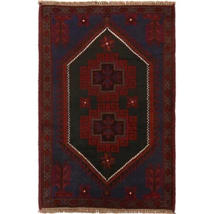 Afghan Baloch Wool Rug Vintage Tribal Handmade 4.4x2.9 ft - Picture 1 of 8