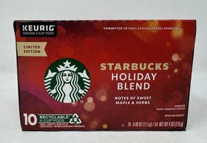 Café Starbucks MEZCLA NAVIDEÑA 10 unidades K-Cup Pod Keurig EDICIÓN LIMITADA BB 8/25 - Imagen 1 de 3