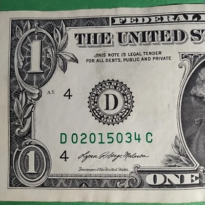 Birthday 🎂 Anniversary 🌹 Mar 4 2015 $1 Fancy Serial Number D02015034C - Image 1 of 4