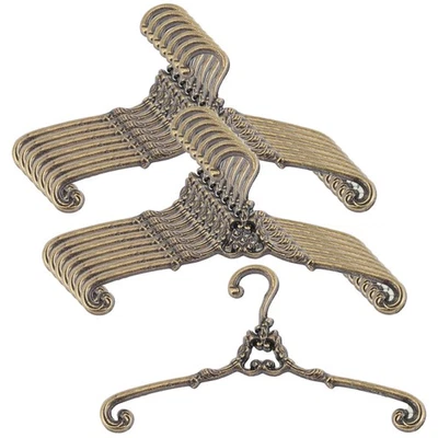 15 Teile Retro Kleiderständer Kleiderbügel für Tiny House Kleiderbügel Mini Miniatur Garderobe - Bild 1 von 4