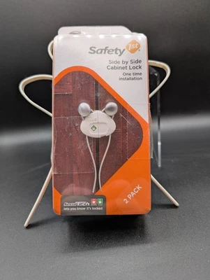Safety 1st Side by Side Cabinet Lock. 1 Pack Of 2 NEW And 2 Used Total Of 4 - Image 1 of 3