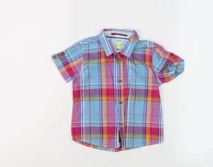 Ted Baker Boys Multicoloured Button-Up Plaid Shirt 3-4 Years - Picture 1 of 12
