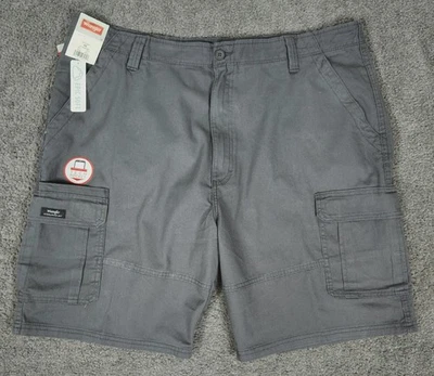 Pantalones Cortos Carga Para Hombre Talla 42 Wrangler Gris Calce Relajado 10" Entrepierna Tela Flexible Foto 1 de 4